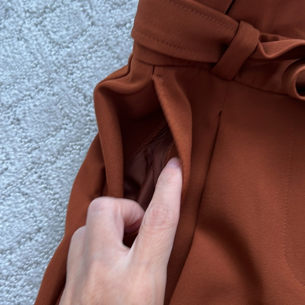 New Look Brown Rust Color Slacks With Pleats Size… - image 6